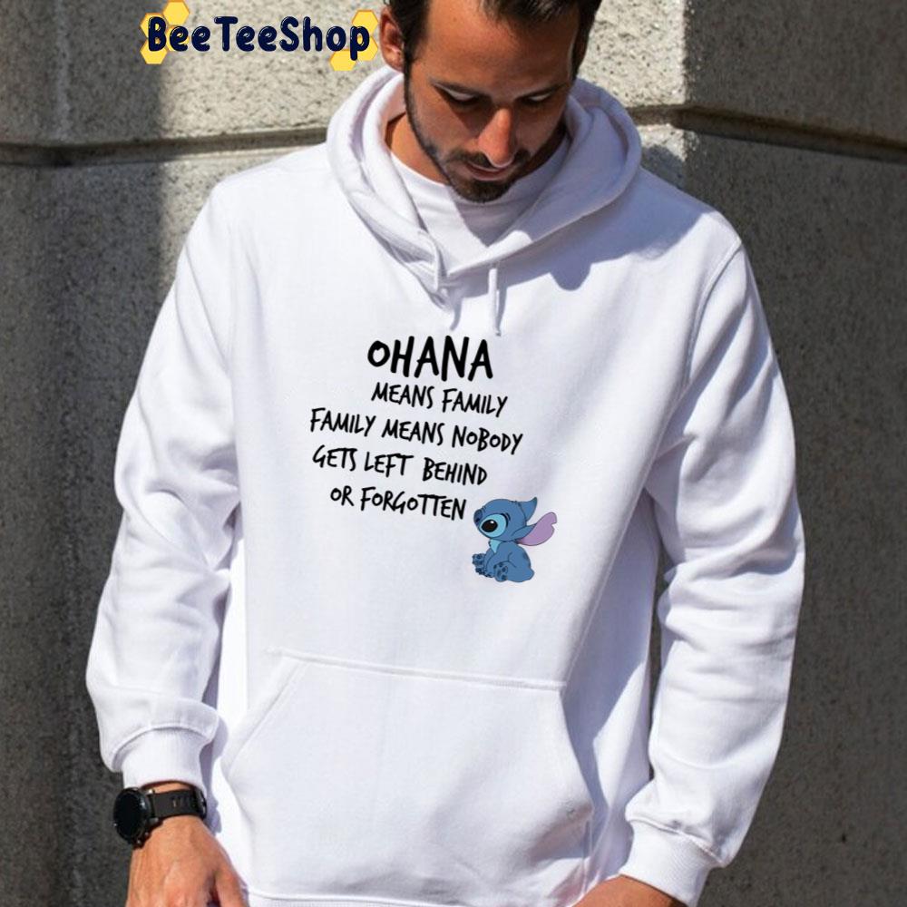 Ohana Means Family Art Text Stitch Unisex T-Shirt Ohana Means Family Art Text Stitch Unisex T-Shirt