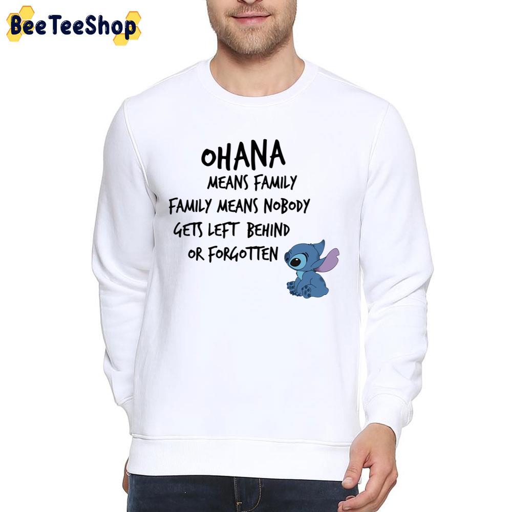 Ohana Means Family Art Text Stitch Unisex T-Shirt Ohana Means Family Art Text Stitch Unisex T-Shirt