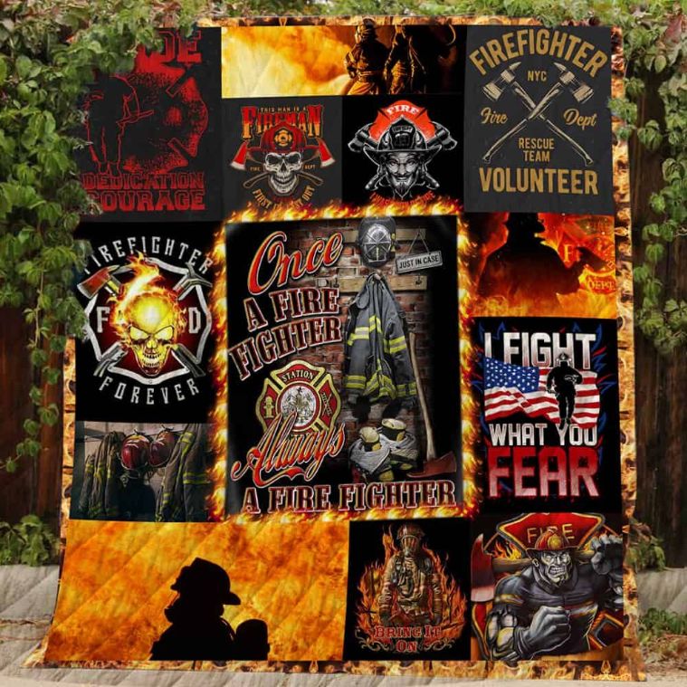 Once A Firefighter Quilt Blanket Great Customized Blanket Gifts For Once A Firefighter Quilt Blanket Great Customized Blanket Gifts For