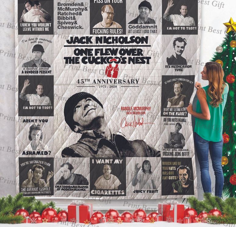One Flew Over The Cuckoo's Nest Poster Quilt Blanket One Flew Over The Cuckoo's Nest Poster Quilt Blanket