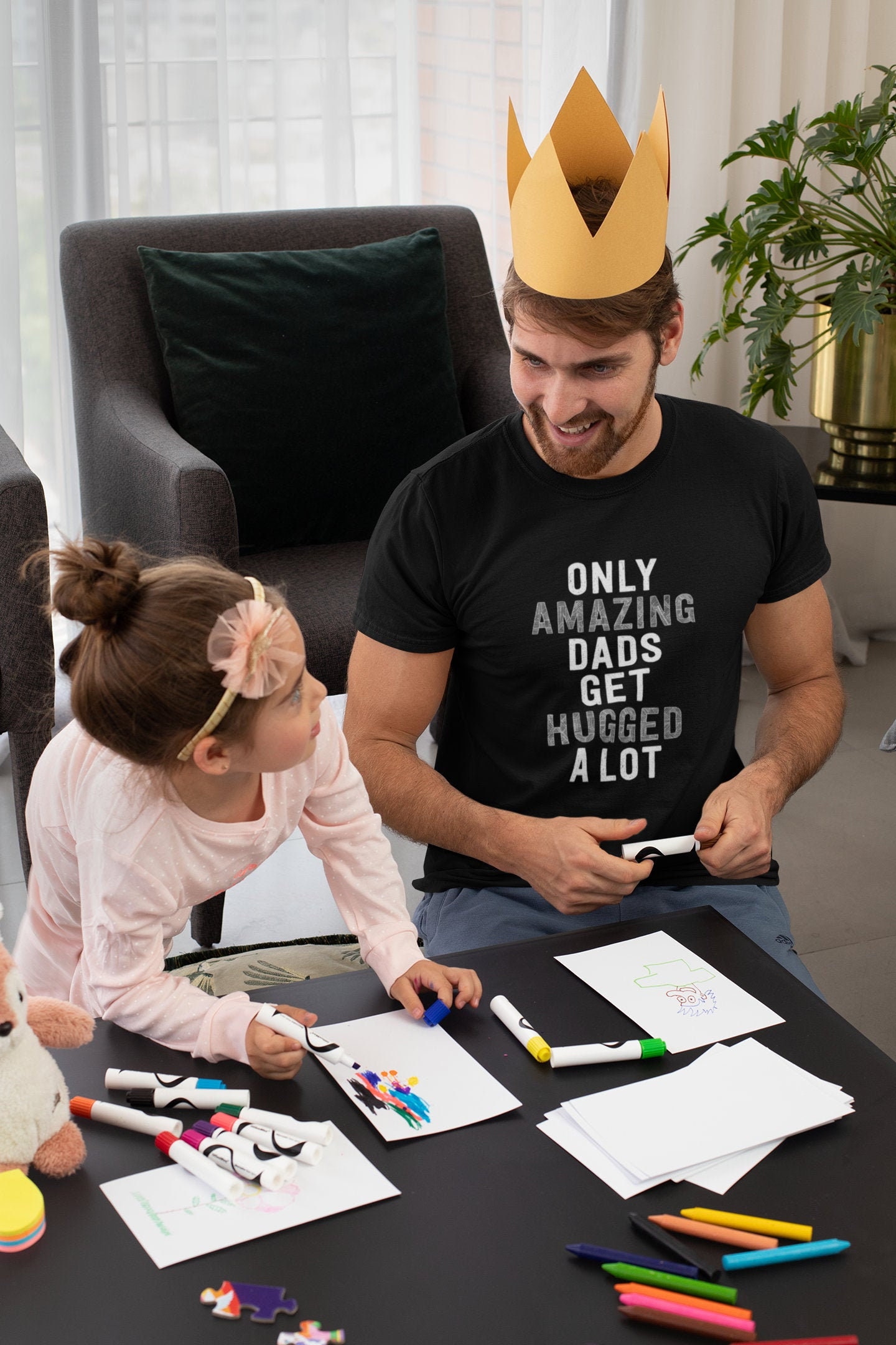 Only Amazing Dads Get Hugged A Lot Father's Day Unisex T-Shirt Only Amazing Dads Get Hugged A Lot Father's Day Unisex T-Shirt