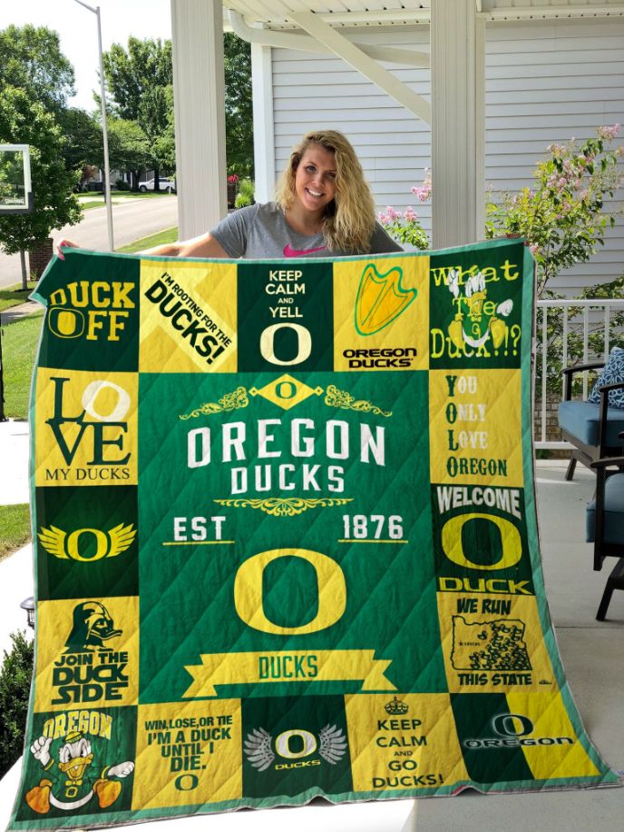 Oregon Ducks Quilt Blanket 01 Oregon Ducks Quilt Blanket 01