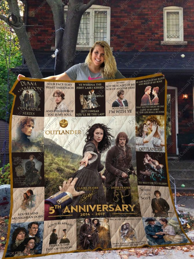 Outlander 2014 5th Anniversary Quilt Blanket For Fans Ver 17 Outlander 2014 5th Anniversary Quilt Blanket For Fans Ver 17