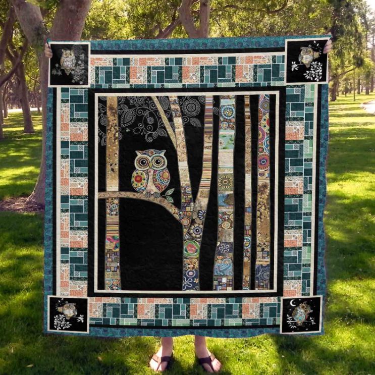 Owl On The Tree Quilt Blanket Great Customized Blanket Gifts For Owl On The Tree Quilt Blanket Great Customized Blanket Gifts For
