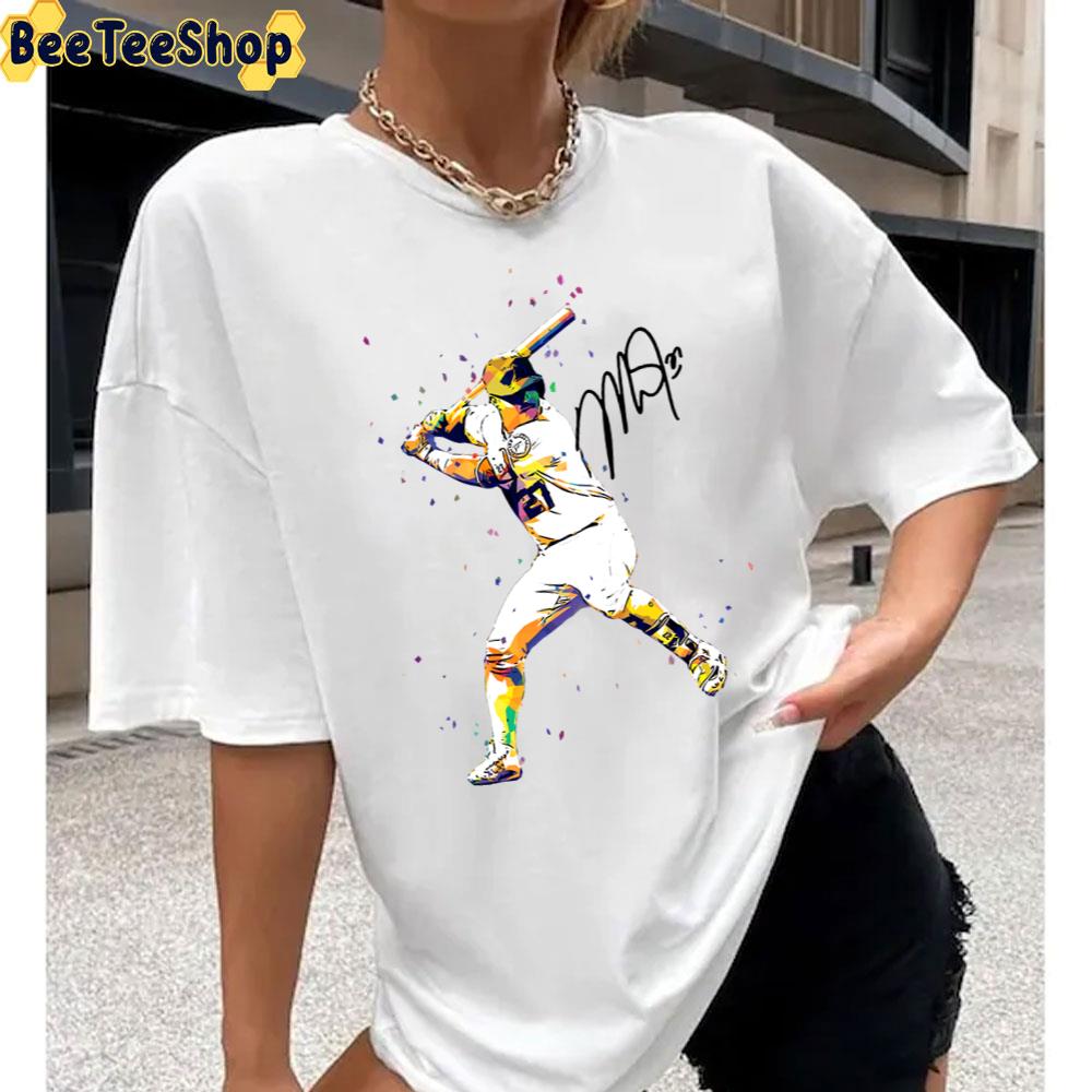 Painting Art Mike Trout Signature Los Angeles Angels Baseball Unisex T-Shirt Painting Art Mike Trout Signature Los Angeles Angels Baseball Unisex T-Shirt