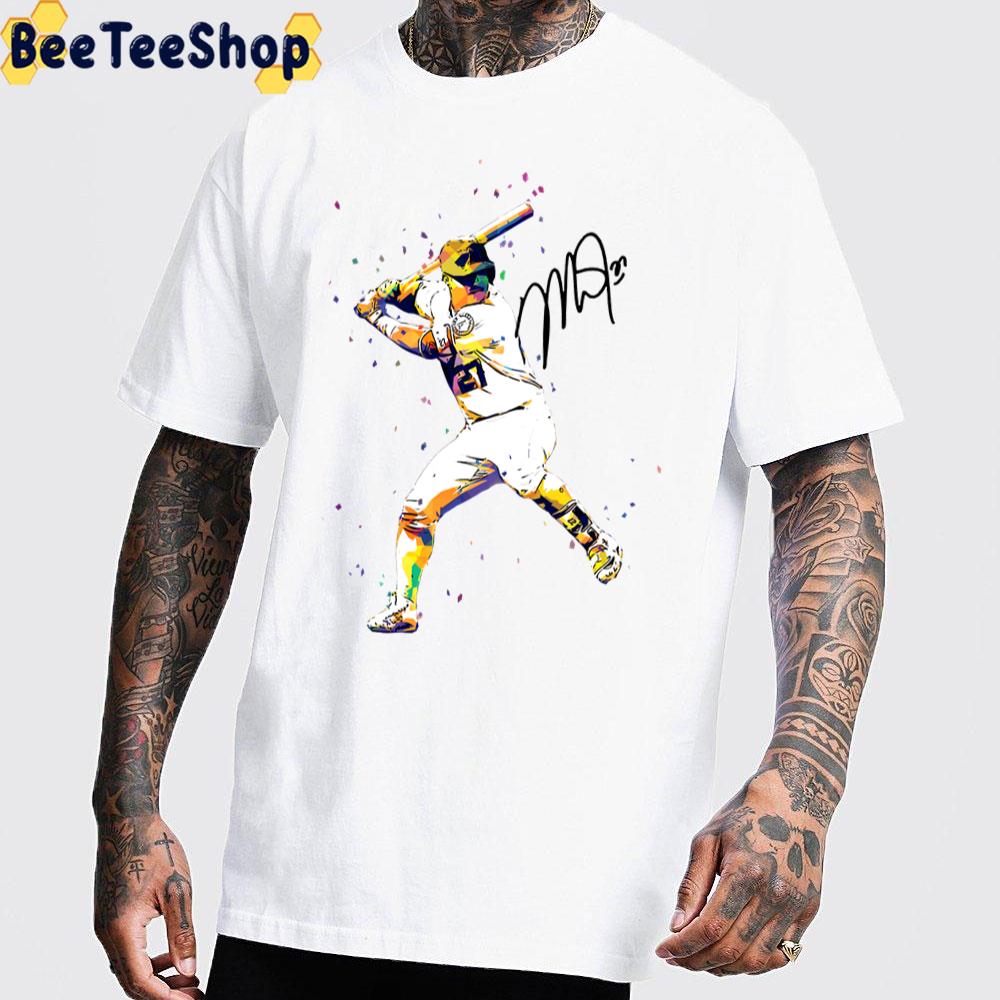 Painting Art Mike Trout Signature Los Angeles Angels Baseball Unisex T-Shirt Painting Art Mike Trout Signature Los Angeles Angels Baseball Unisex T-Shirt