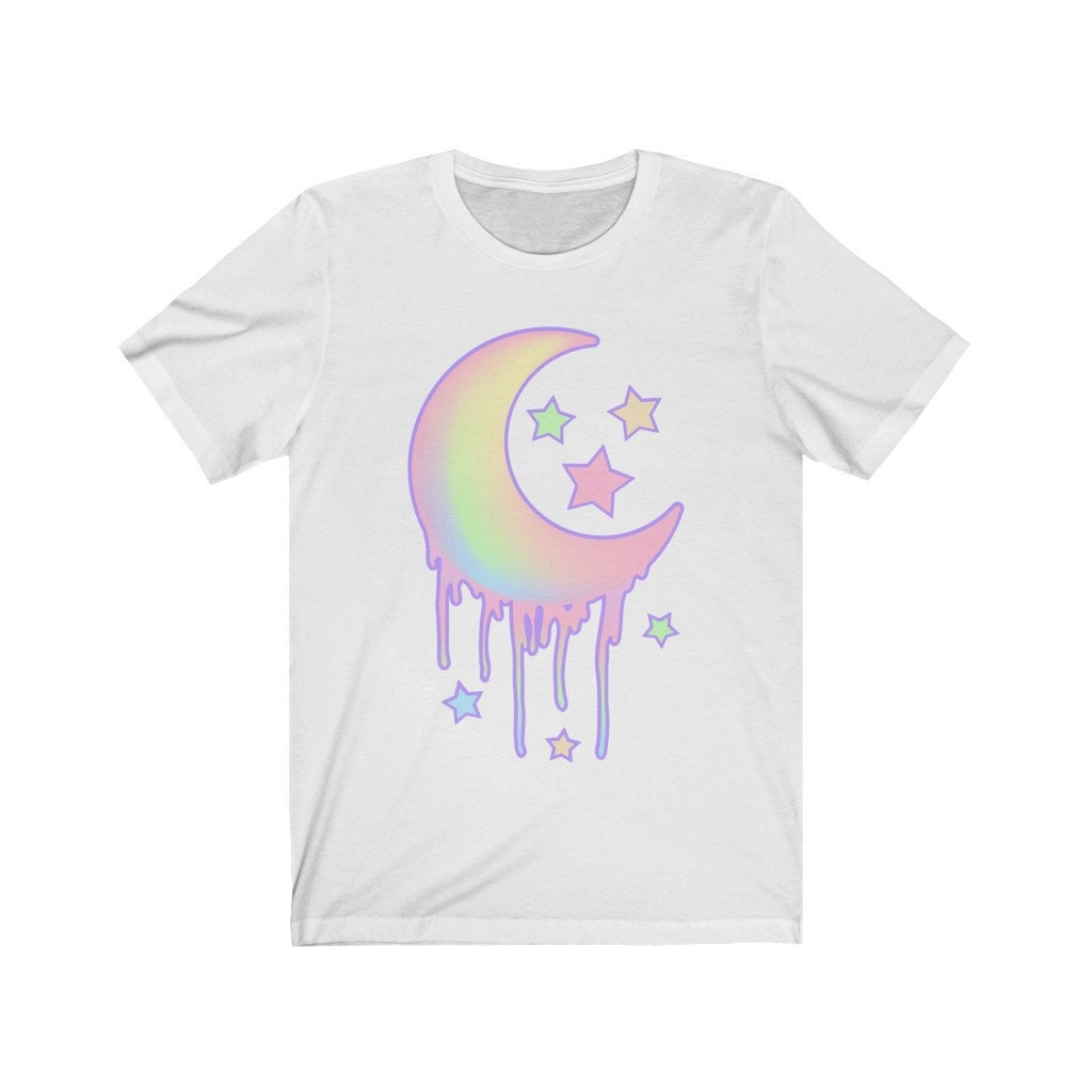 Pastel Crescent Moon And Stars Aesthetic Soft Unisex T-Shirt Pastel Crescent Moon And Stars Aesthetic Soft Unisex T-Shirt