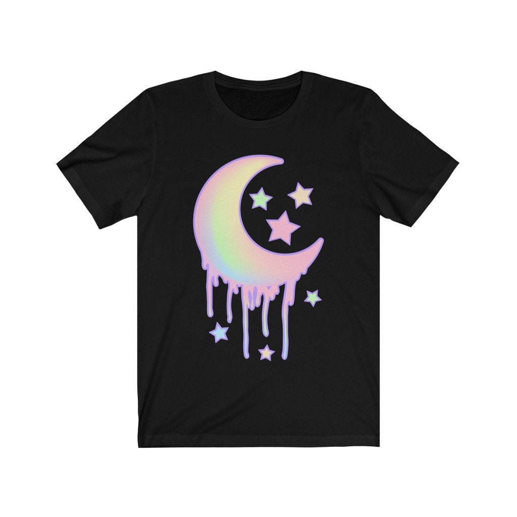 Pastel Crescent Moon And Stars Aesthetic Soft Unisex T-Shirt Pastel Crescent Moon And Stars Aesthetic Soft Unisex T-Shirt