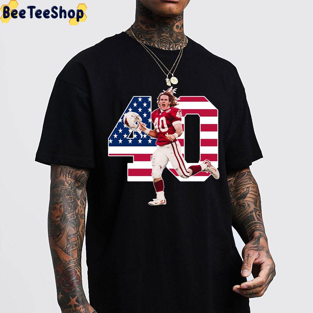 Pat Tillman Arizona 40 American Flag Football Unisex T-Shirt Pat Tillman Arizona 40 American Flag Football Unisex T-Shirt