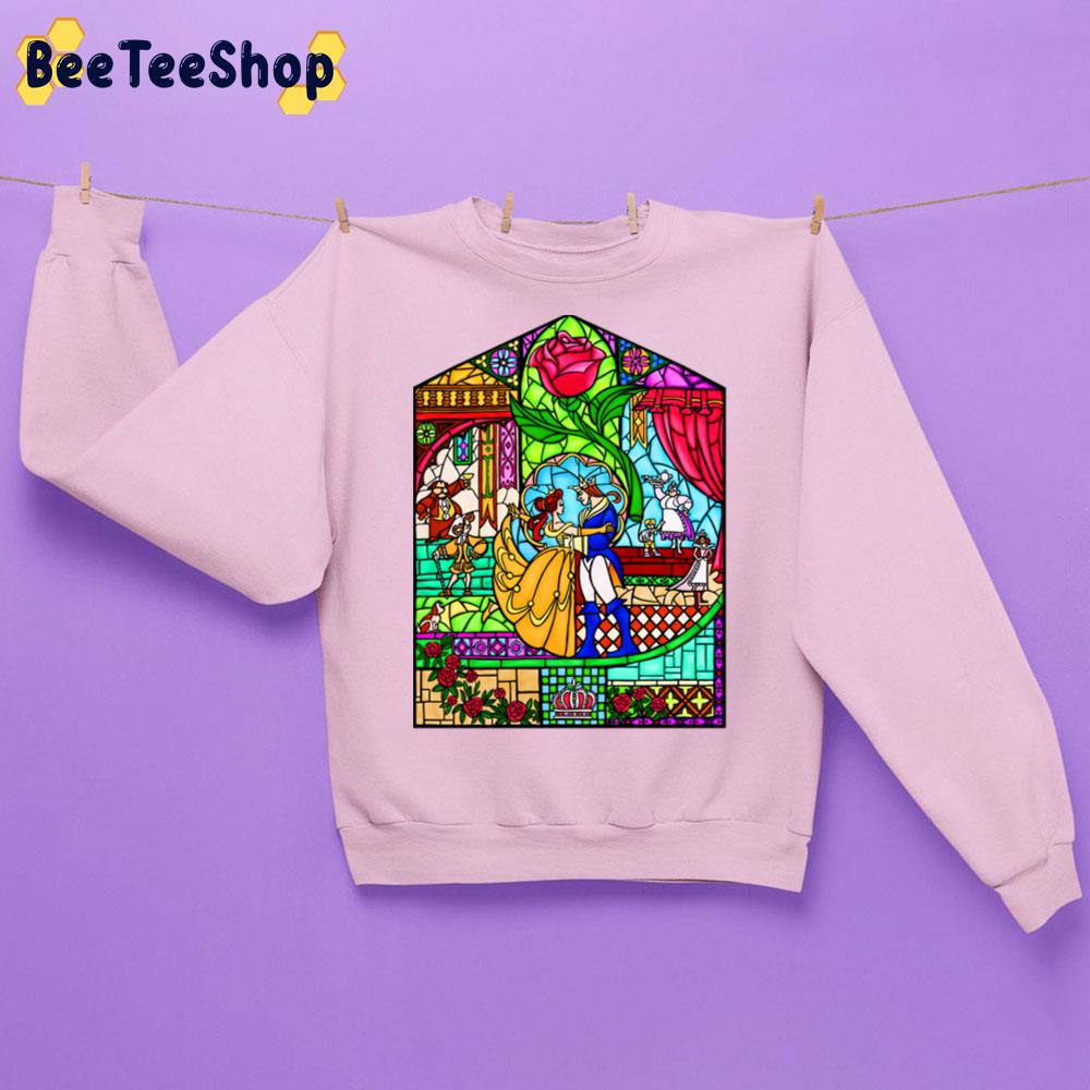 Patterns Of The Stained Glass Window Beauty And The Beast Unisex Sweatshirt Patterns Of The Stained Glass Window Beauty And The Beast Unisex Sweatshirt