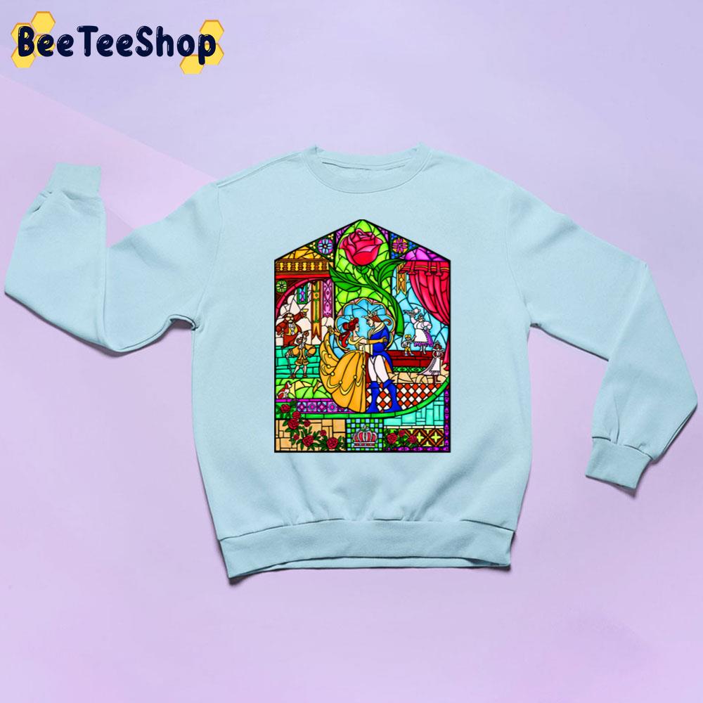 Patterns Of The Stained Glass Window Beauty And The Beast Unisex Sweatshirt Patterns Of The Stained Glass Window Beauty And The Beast Unisex Sweatshirt