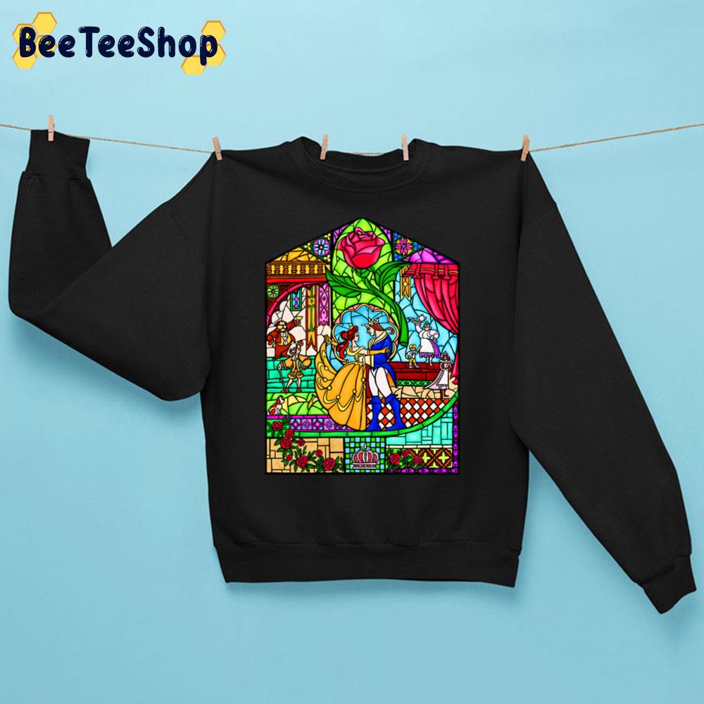 Patterns Of The Stained Glass Window Beauty And The Beast Unisex Sweatshirt Patterns Of The Stained Glass Window Beauty And The Beast Unisex Sweatshirt