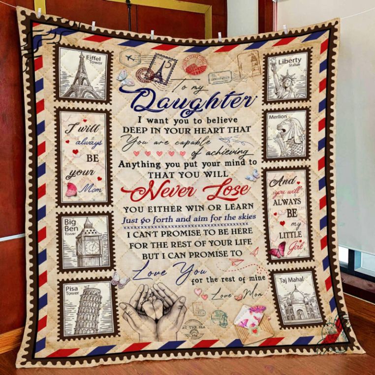 Perosnalized To My Daughter From Mom I Want You To Believe Quilt Blanket Great Customized Gifts For Perosnalized To My Daughter From Mom I Want You To Believe Quilt Blanket Great Customized Gifts For
