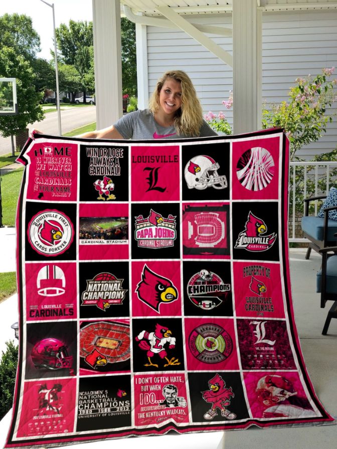 Personalized Custom Name - Louisville Cardinals Quilt Blanket Fan Made Personalized Custom Name - Louisville Cardinals Quilt Blanket Fan Made