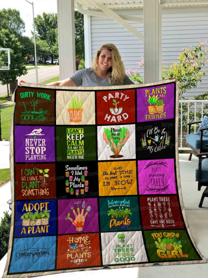 Planting Plants Are Friends Quilt Blanket Great Customized Gifts For Perfect Gifts For Plant Lover Planting Plants Are Friends Quilt Blanket Great Customized Gifts For Perfect Gifts For Plant Lover