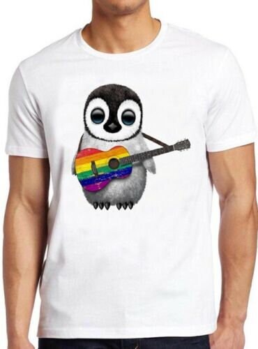Playing Guitar Cool Baby Penguin Pride Month Unisex T-Shirt Playing Guitar Cool Baby Penguin Pride Month Unisex T-Shirt