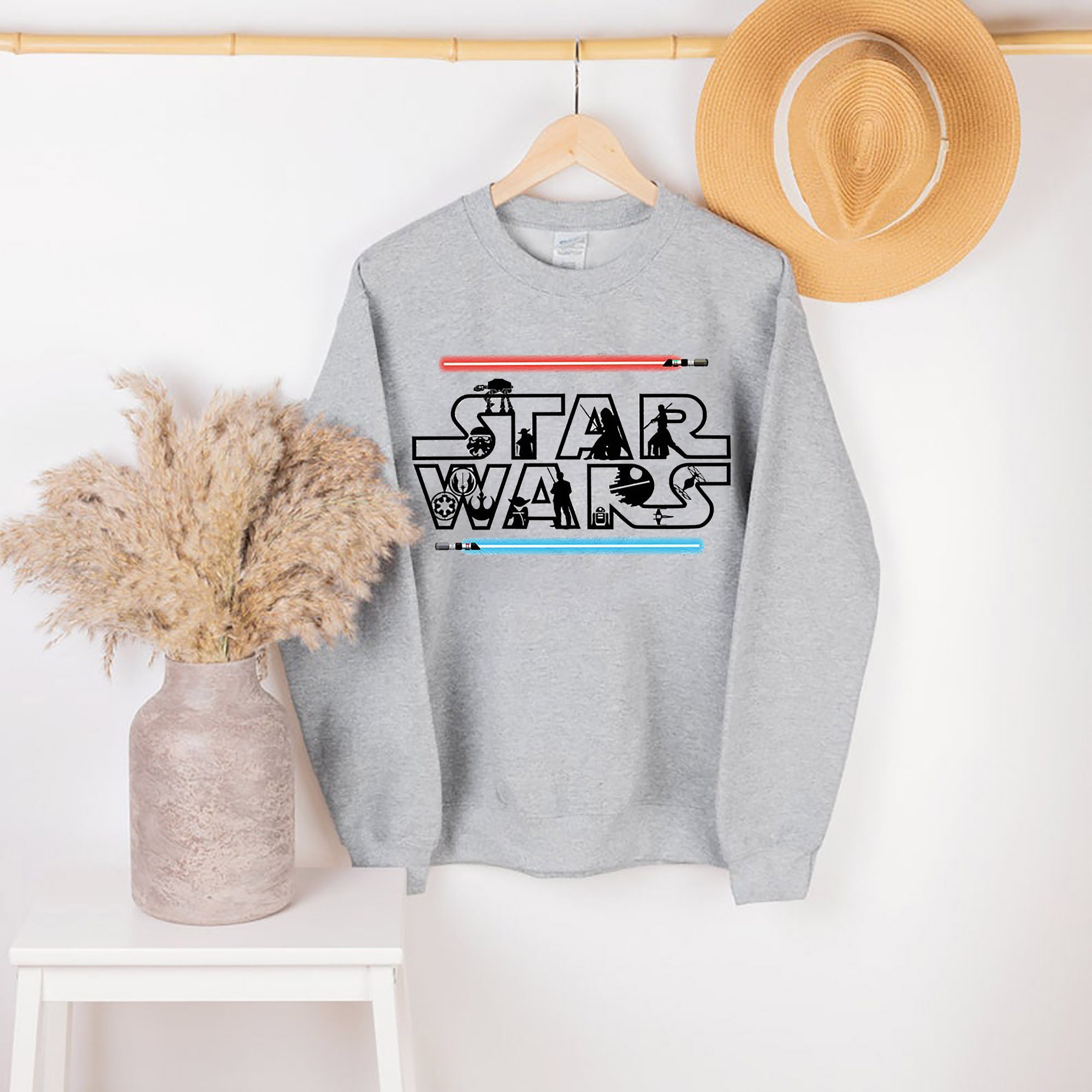Princess Leia Baby Yoda Disney Star Wars Unisex Sweatshirt Princess Leia Baby Yoda Disney Star Wars Unisex Sweatshirt