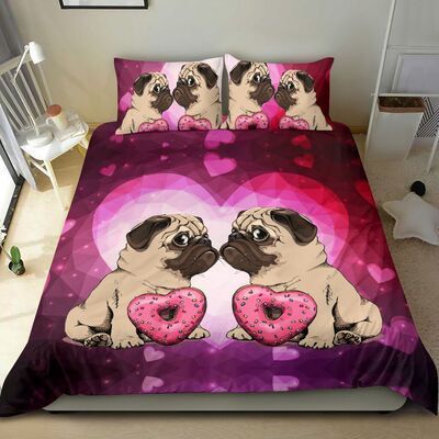Pug Black Cotton Bedding Sets Pug Black Cotton Bedding Sets