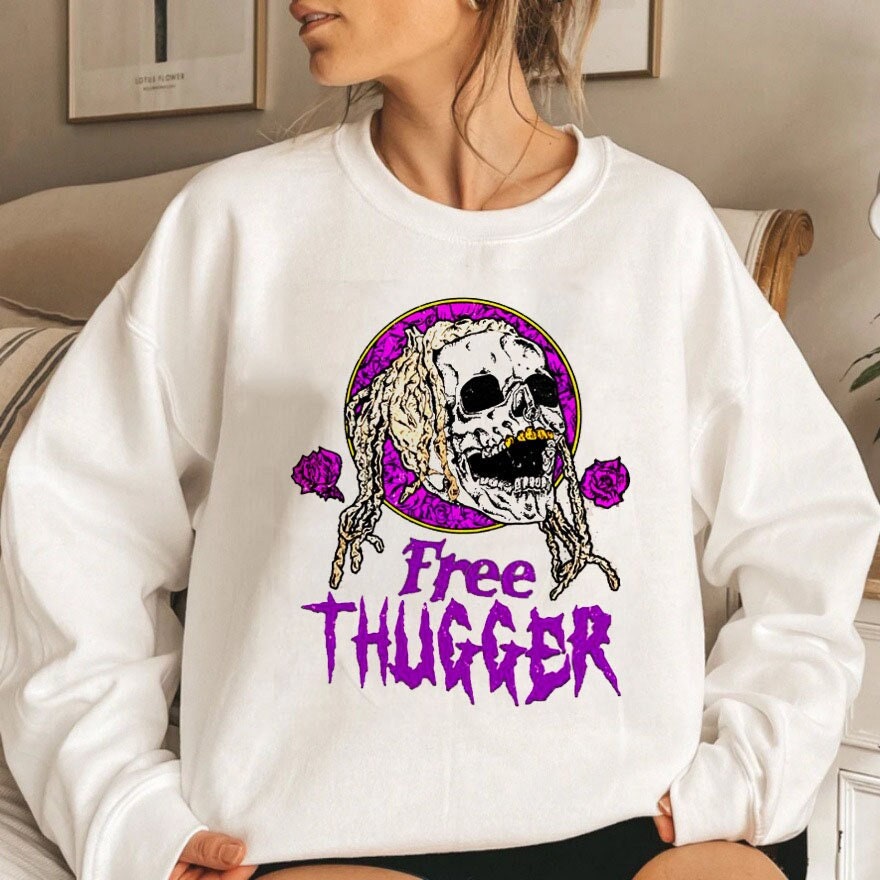 Purple Skull Art Free Thugger Young Thug Unisex Sweatshirt Purple Skull Art Free Thugger Young Thug Unisex Sweatshirt