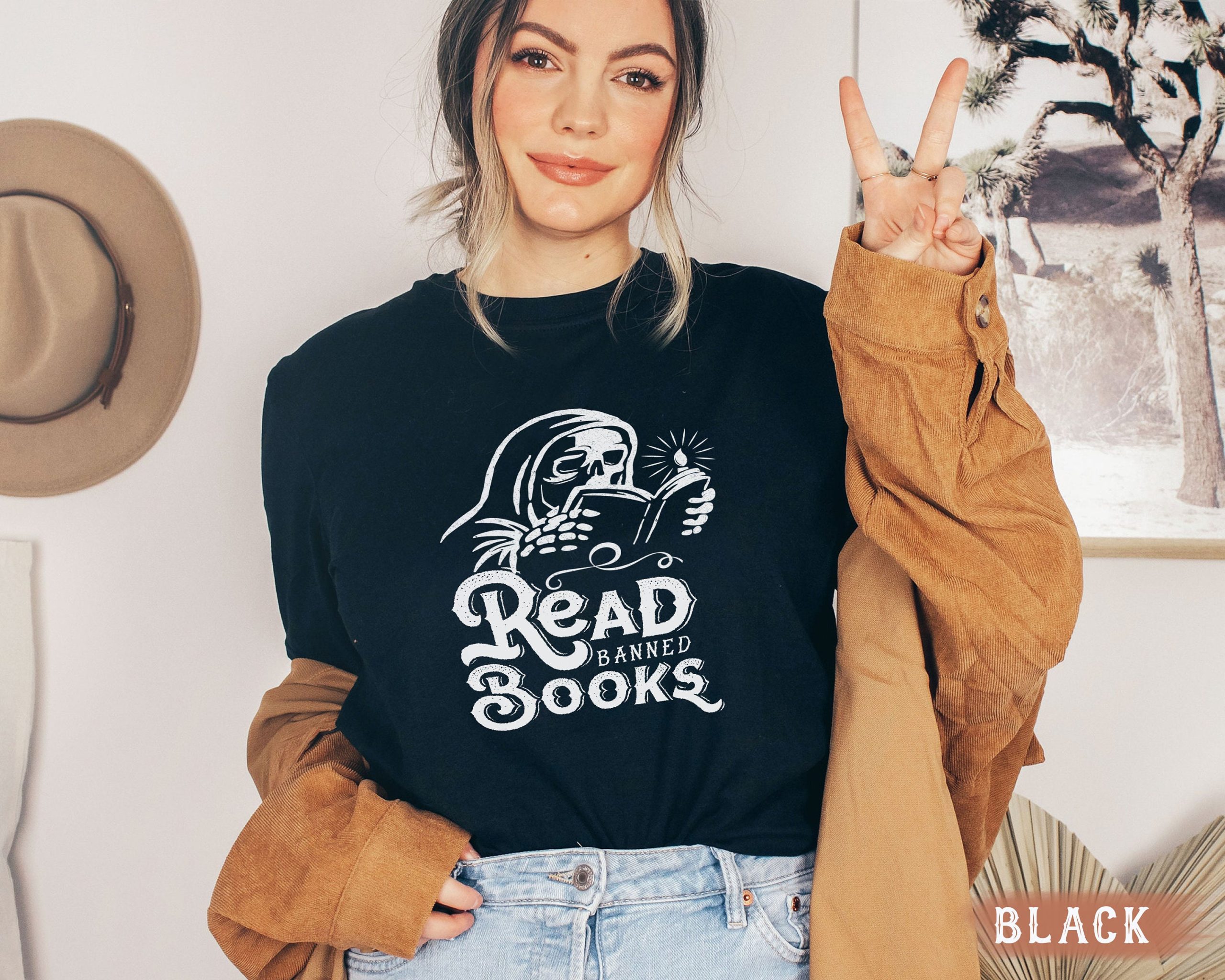 Read Banned Books White Art Unisex Shirt Read Banned Books White Art Unisex Shirt