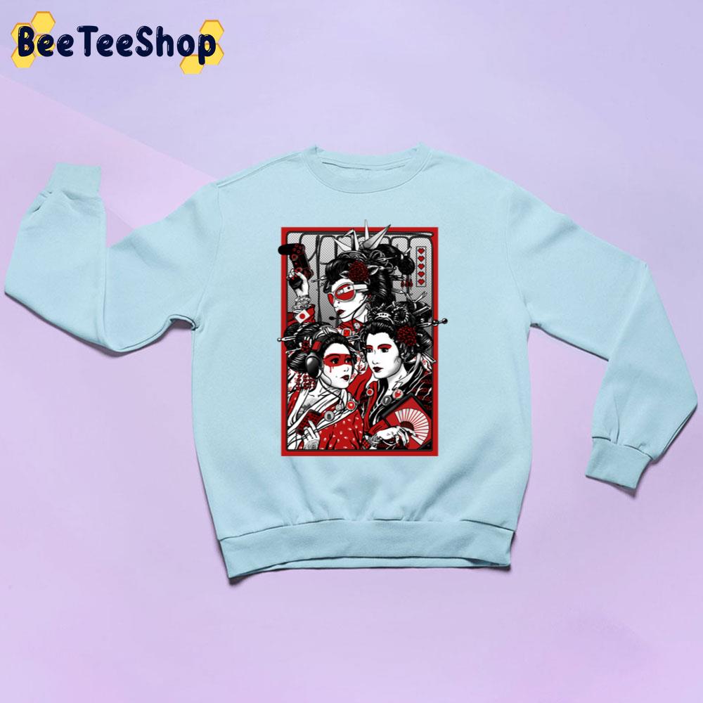 Red Black Art Geisha Unisex Sweatshirt Red Black Art Geisha Unisex Sweatshirt