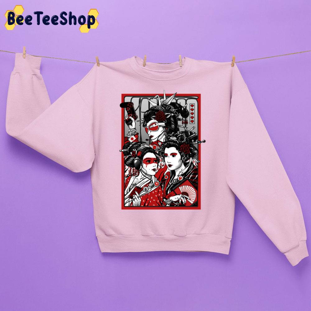 Red Black Art Geisha Unisex Sweatshirt Red Black Art Geisha Unisex Sweatshirt