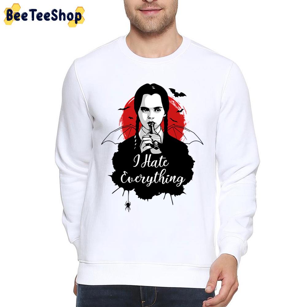 Red Moon I Hate Everyone Addams Wednesday Unisex T-Shirt Red Moon I Hate Everyone Addams Wednesday Unisex T-Shirt