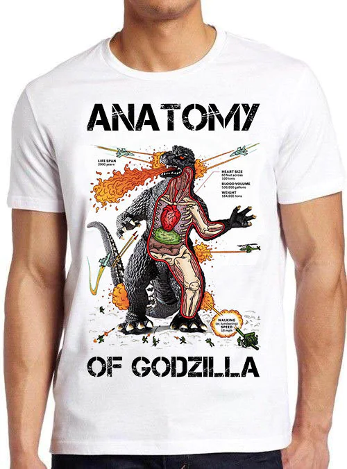 Retro Art Anatomy Of Godzilla Unisex T-Shirt Retro Art Anatomy Of Godzilla Unisex T-Shirt