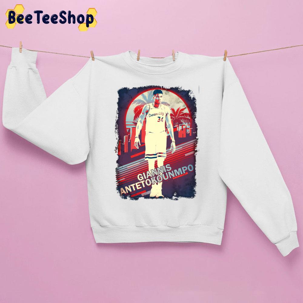 Retro Art Giannis Antetokounmpo Basketball Unisex Sweatshirt Retro Art Giannis Antetokounmpo Basketball Unisex Sweatshirt