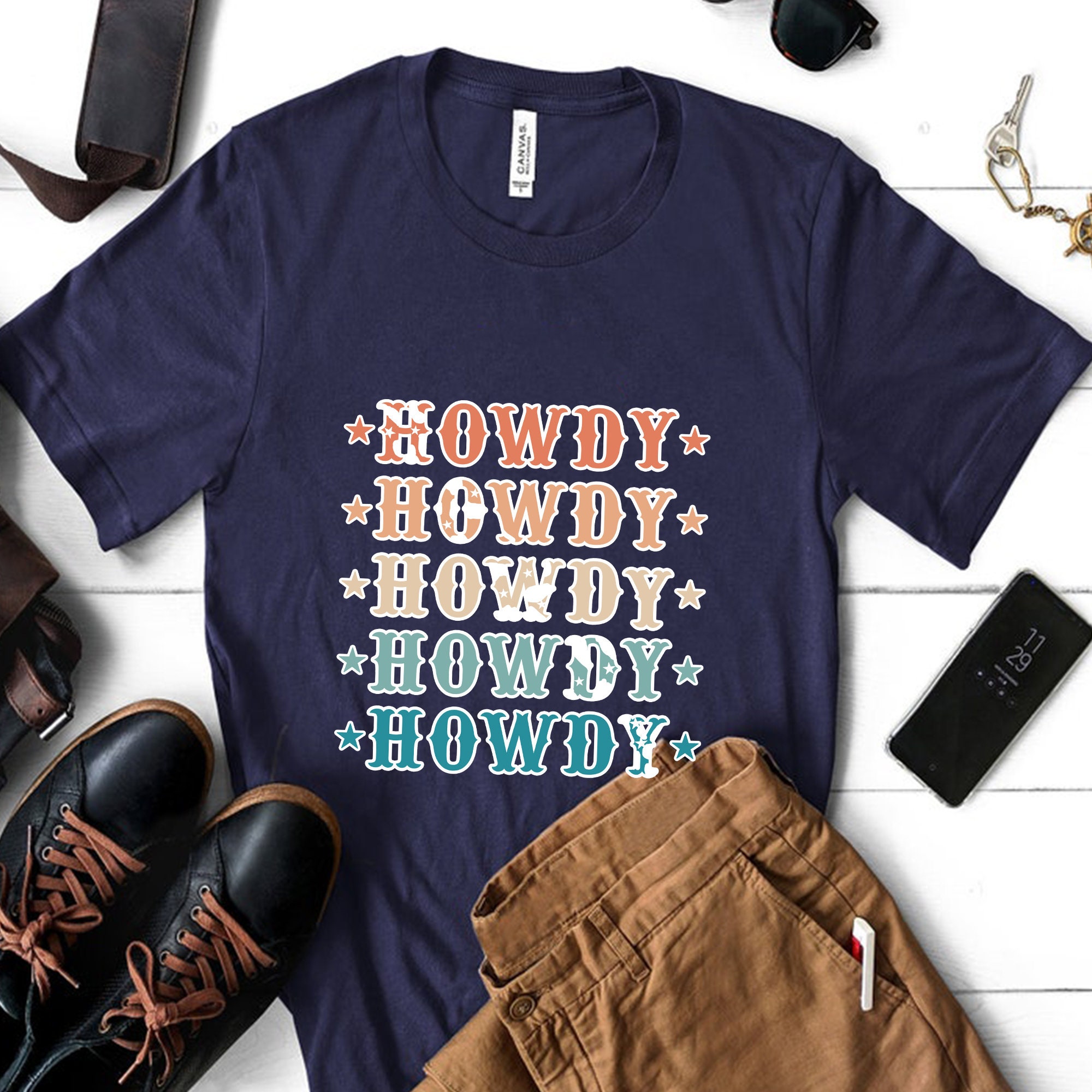 Retro Cow Howdy Unisex Shirt Retro Cow Howdy Unisex Shirt