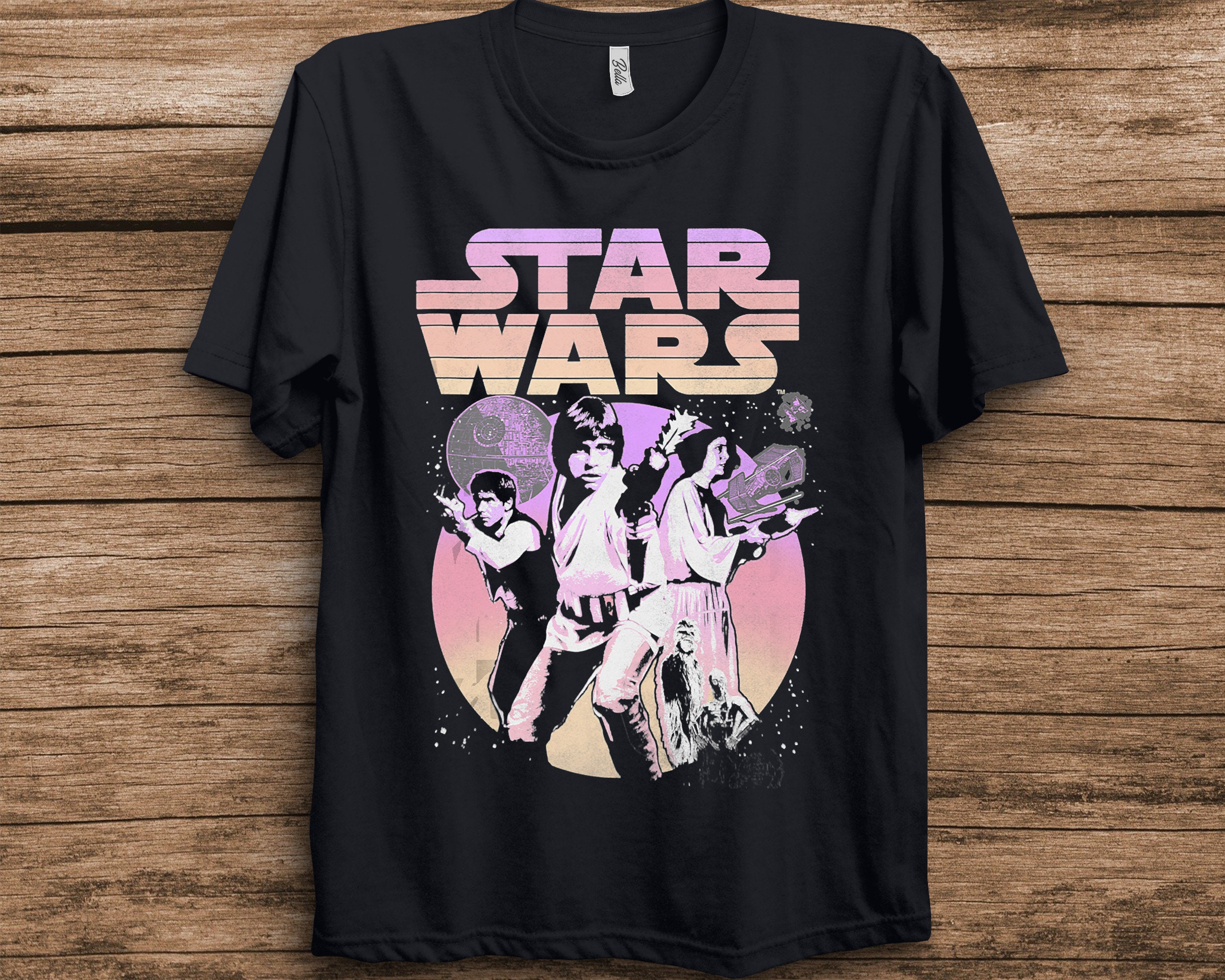 Retro Gradient Group Poster Star Wars Unisex T-Shirt Retro Gradient Group Poster Star Wars Unisex T-Shirt