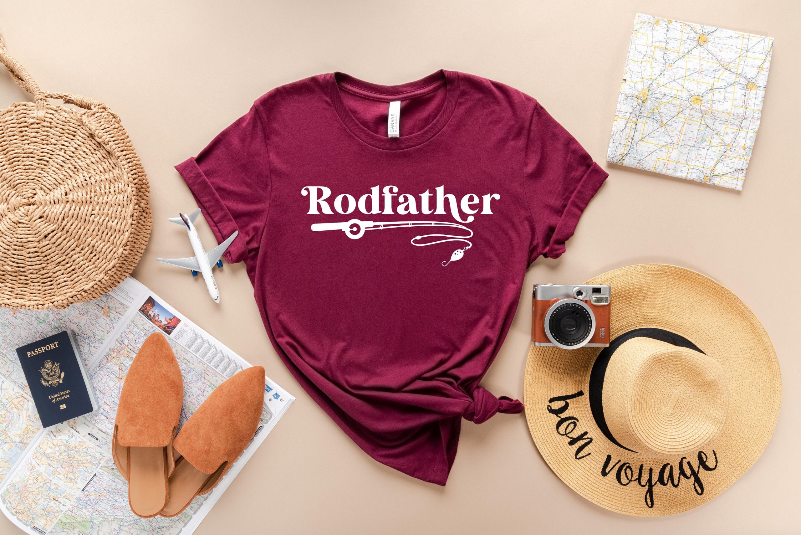Rodfather Funny Fishing Father's Day Unisex Shirt Rodfather Funny Fishing Father's Day Unisex Shirt