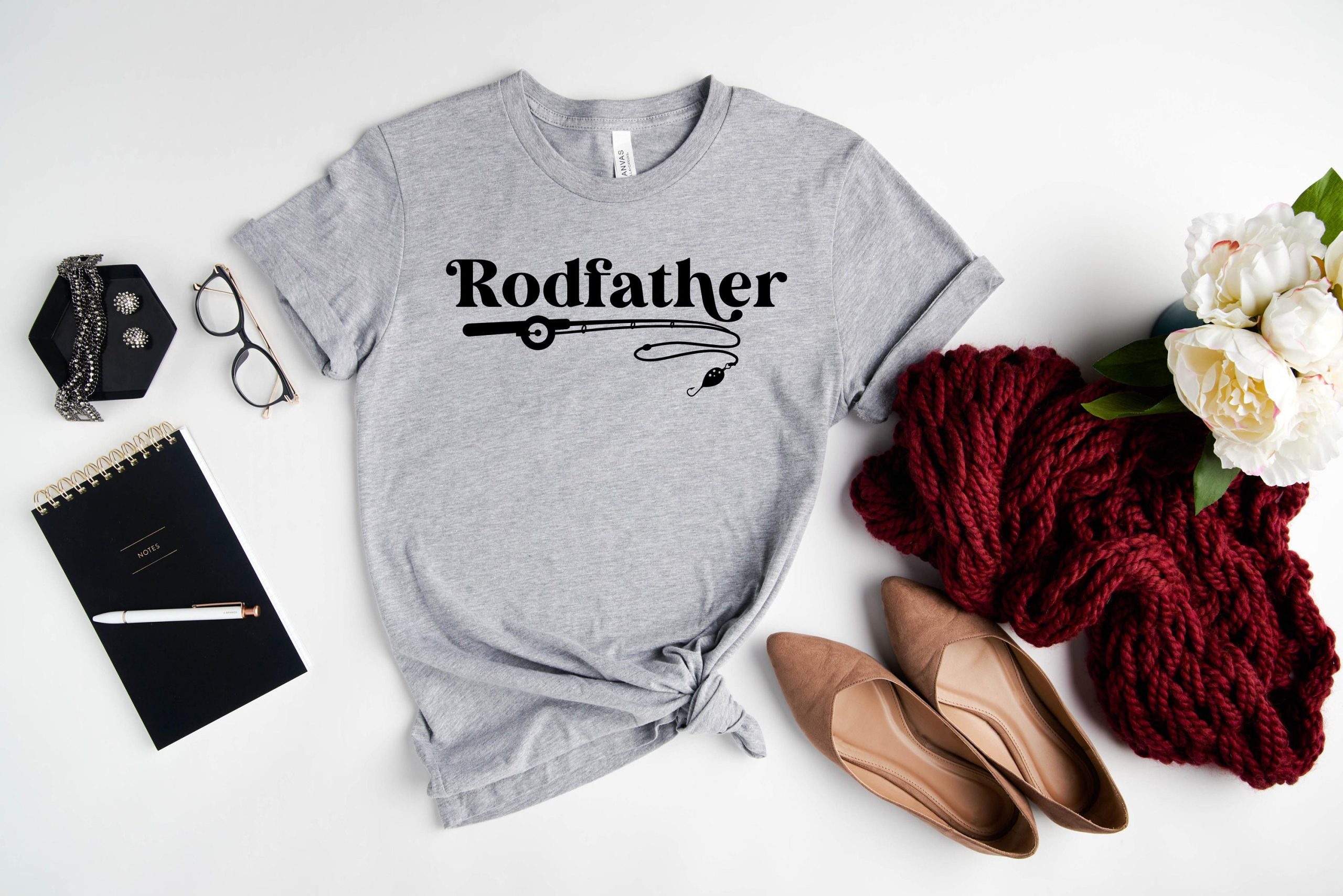 Rodfather Funny Fishing Father's Day Unisex Shirt Rodfather Funny Fishing Father's Day Unisex Shirt