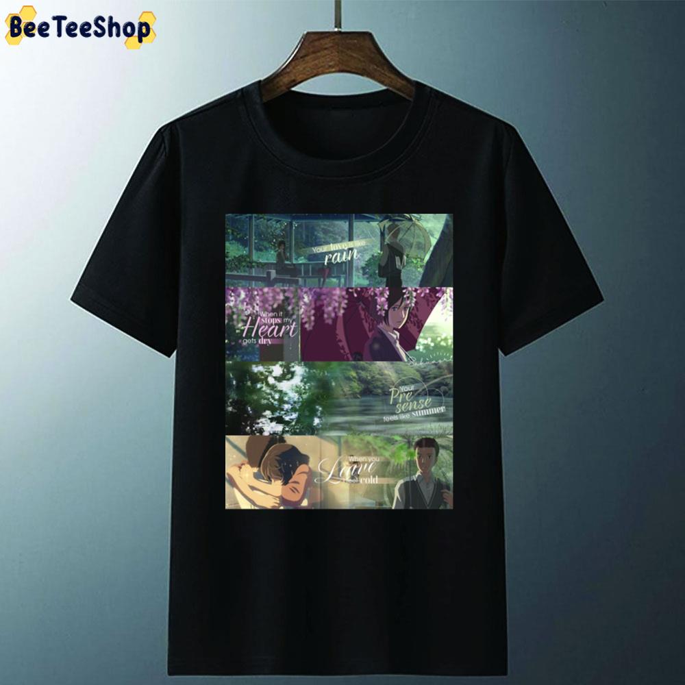 Romantic Scenes In The Garden Of Words Unisex T-Shirt Romantic Scenes In The Garden Of Words Unisex T-Shirt