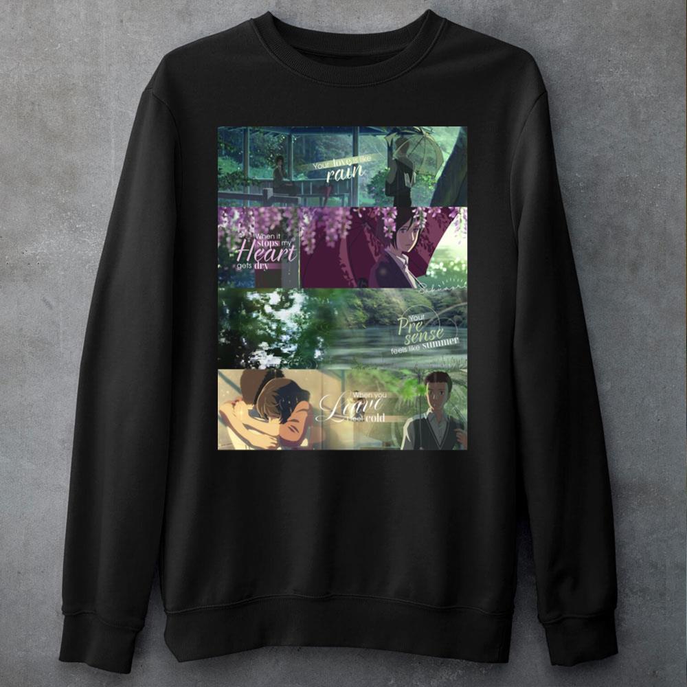 Romantic Scenes In The Garden Of Words Unisex T-Shirt Romantic Scenes In The Garden Of Words Unisex T-Shirt