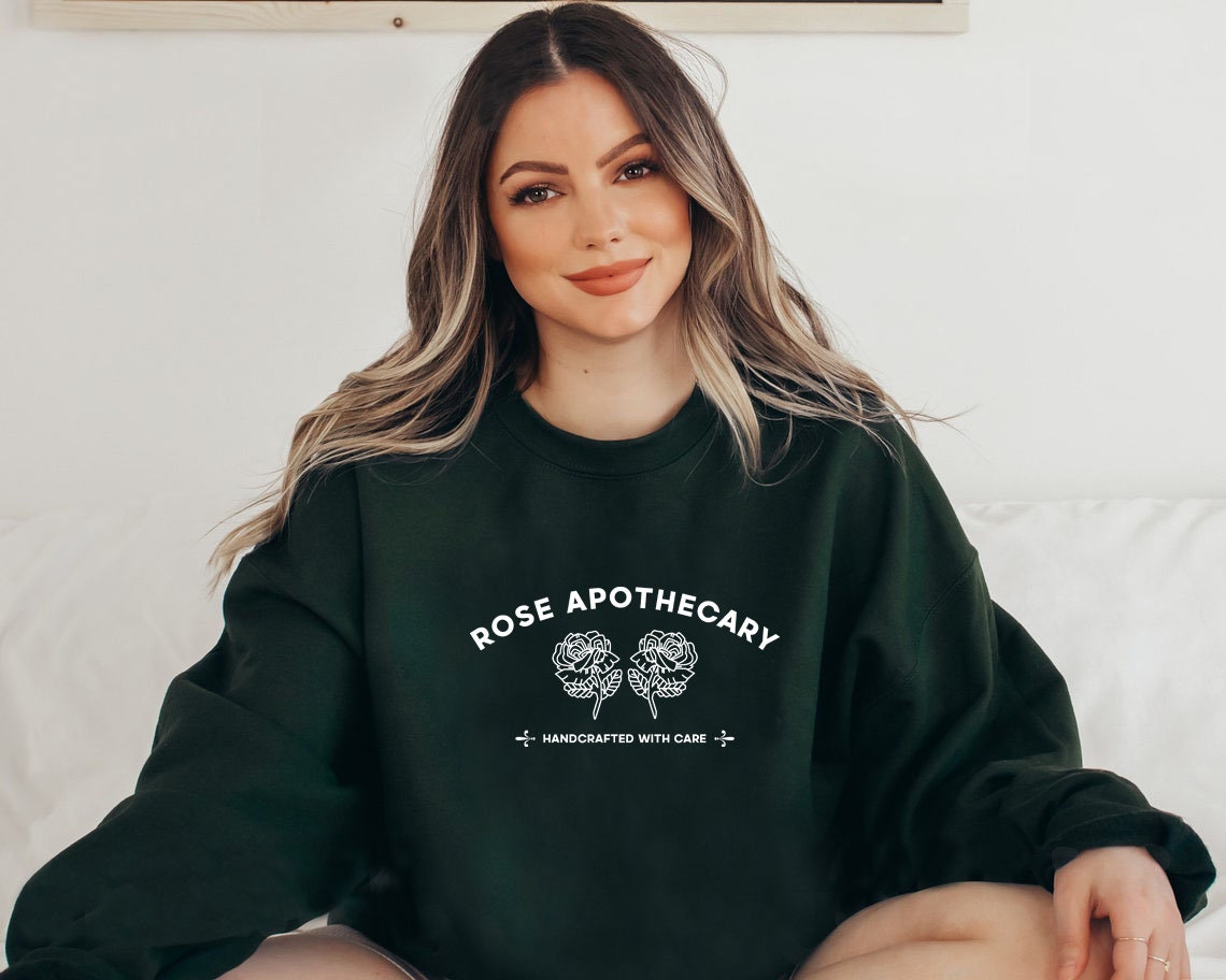 Rose Apothecary Handcrafted With Care Unisex Sweatshirt Rose Apothecary Handcrafted With Care Unisex Sweatshirt