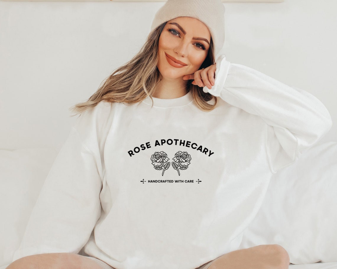 Rose Apothecary Handcrafted With Care Unisex Sweatshirt Rose Apothecary Handcrafted With Care Unisex Sweatshirt