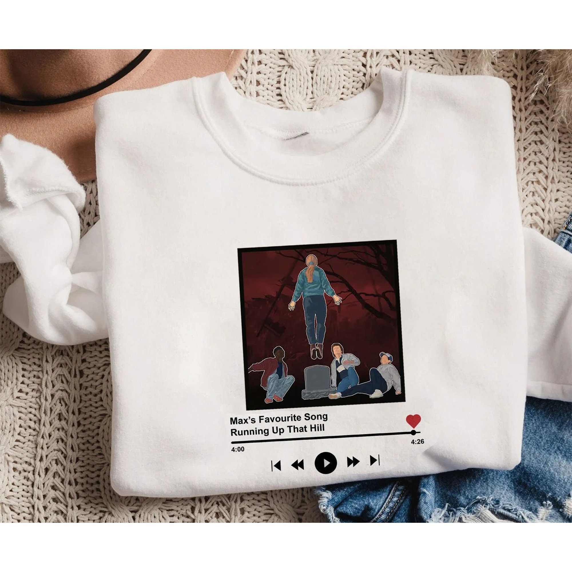 Running Up That Hill Stranger Things Max’s Favourite Song - Running Up That Hill Unisex T-Shirt Running Up That Hill Stranger Things Max’s Favourite Song - Running Up That Hill Unisex T-Shirt
