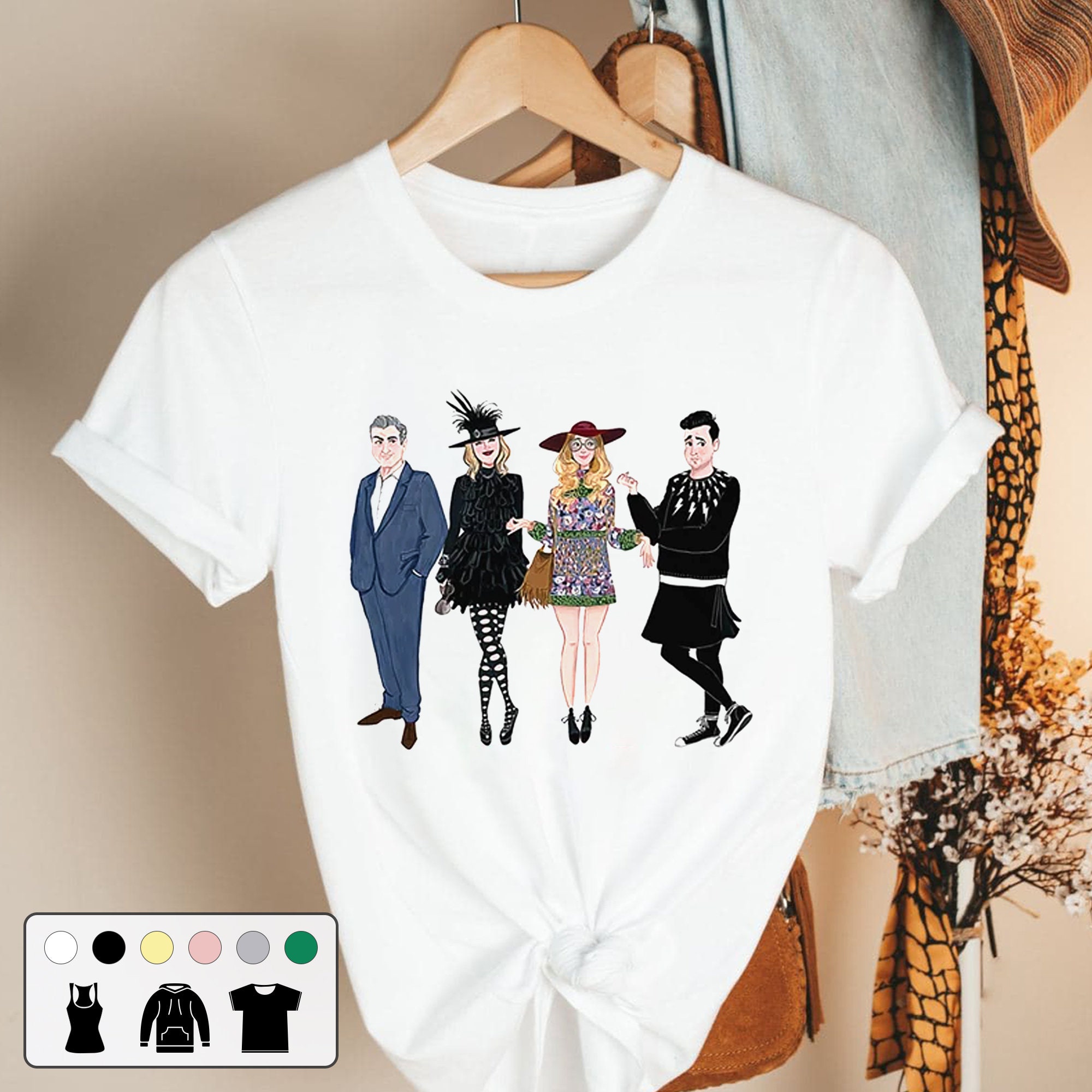 Schitt's Creek Vintage Cartoon Characters Unisex T-Shirt Schitt's Creek Vintage Cartoon Characters Unisex T-Shirt