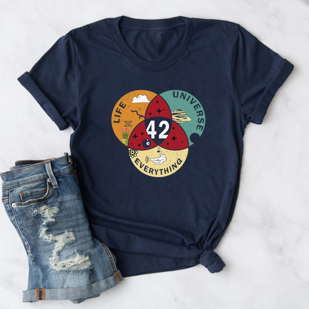 Science 42 The Answer To Life The Universe And Everything Venn Diagram Life Unisex T-Shirt Science 42 The Answer To Life The Universe And Everything Venn Diagram Life Unisex T-Shirt