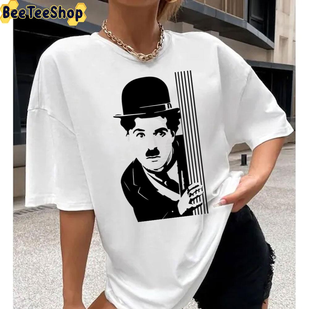 Silent Movies Charlie Chaplin Black Art Unisex T-Shirt Silent Movies Charlie Chaplin Black Art Unisex T-Shirt