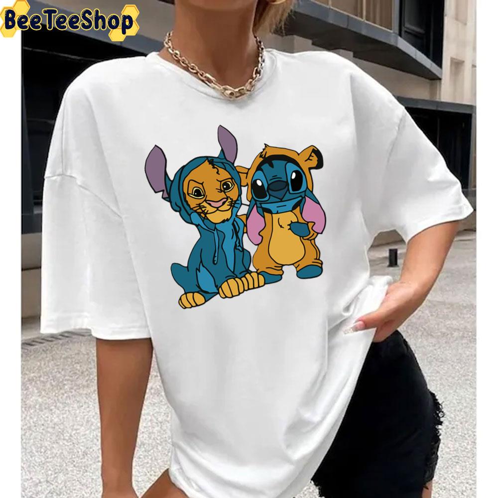 Simba And Stitch Art Unisex T-Shirt Simba And Stitch Art Unisex T-Shirt