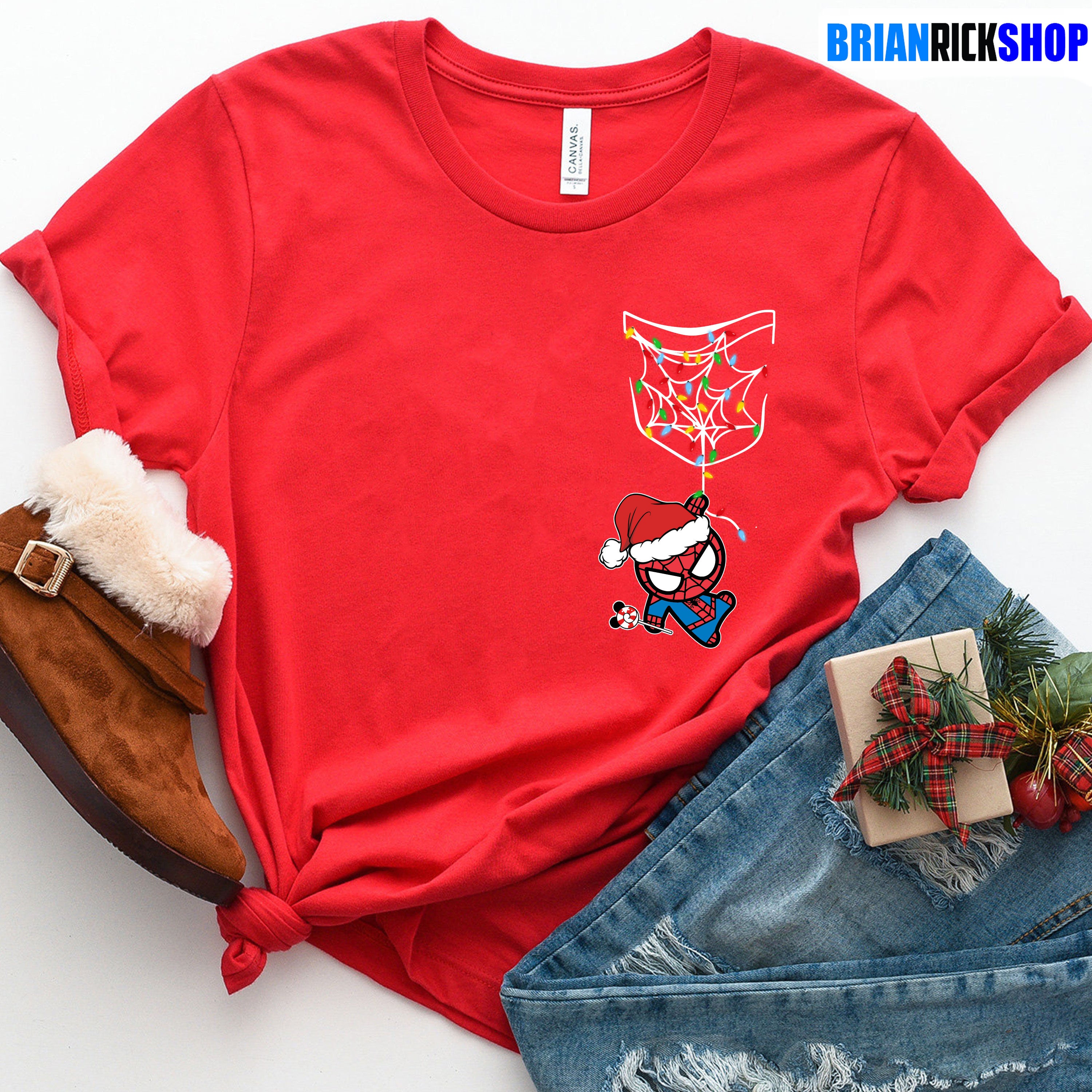 Spiderman Christmas Marvel Avengers Peter Parker Unisex Sweatshirt Spiderman Christmas Marvel Avengers Peter Parker Unisex Sweatshirt