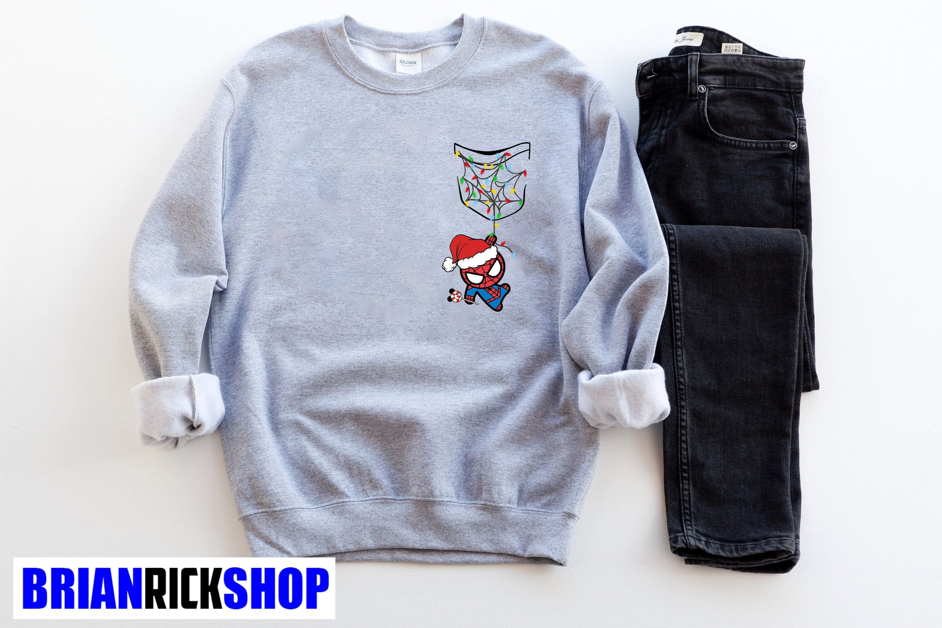 Spiderman Christmas Marvel Avengers Peter Parker Unisex Sweatshirt