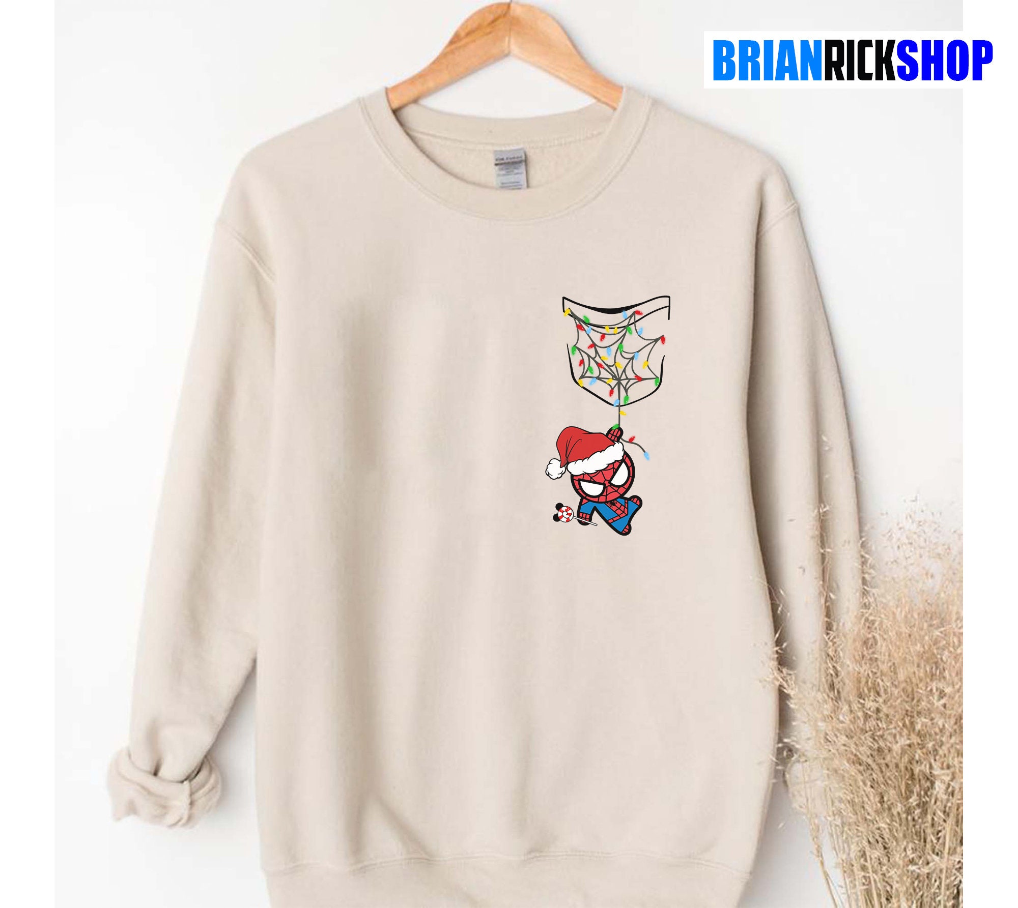 Spiderman Christmas Marvel Avengers Peter Parker Unisex Sweatshirt Spiderman Christmas Marvel Avengers Peter Parker Unisex Sweatshirt