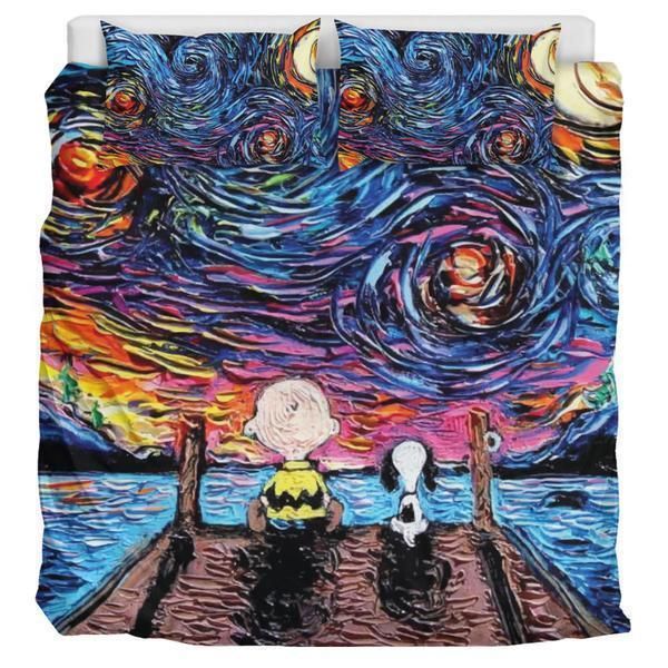 Starry Night Snoopy - Bedding Set Starry Night Snoopy - Bedding Set