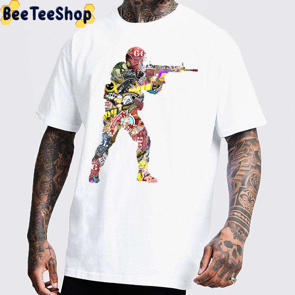 Sticker Logo Csgo Game Unisex T-Shirt Sticker Logo Csgo Game Unisex T-Shirt