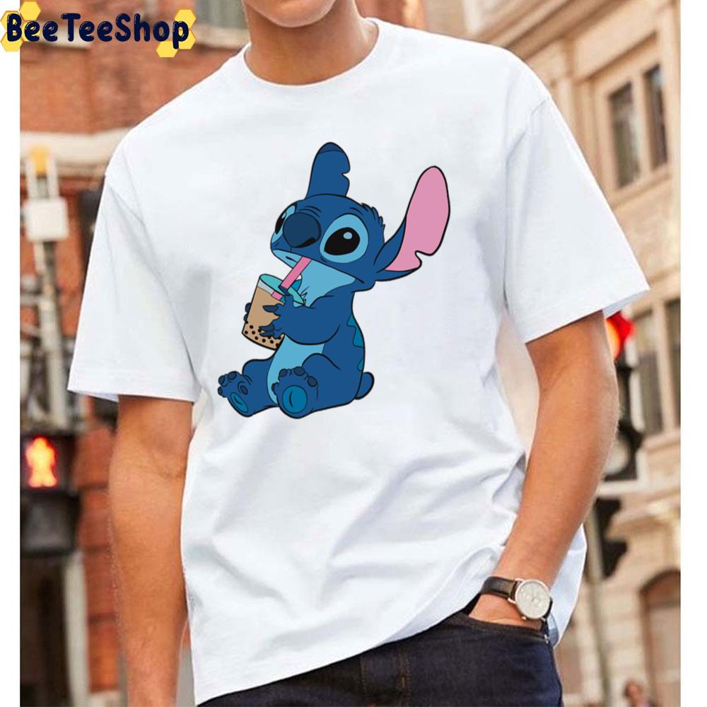 Stitch Drinking Tea Unisex T-Shirt Stitch Drinking Tea Unisex T-Shirt