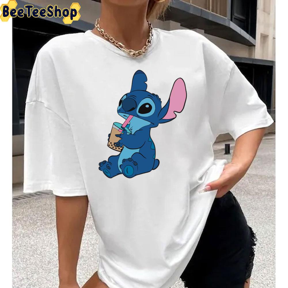 Stitch Drinking Tea Unisex T-Shirt Stitch Drinking Tea Unisex T-Shirt