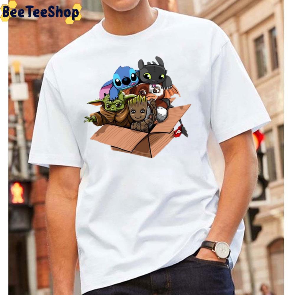 Stitch Groot Toothless Yoda Friends Unisex T-Shirt Stitch Groot Toothless Yoda Friends Unisex T-Shirt